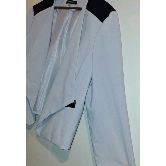 Nine West Two Tone Plus Size Open Blazer Grey And Black | Size 20W - Picture 5 of 12